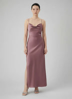 Aveline | Spaghetti Strap Evening Maxi Dress with Side Slit